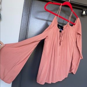 Blue Life Off shoulder bell sleeve top